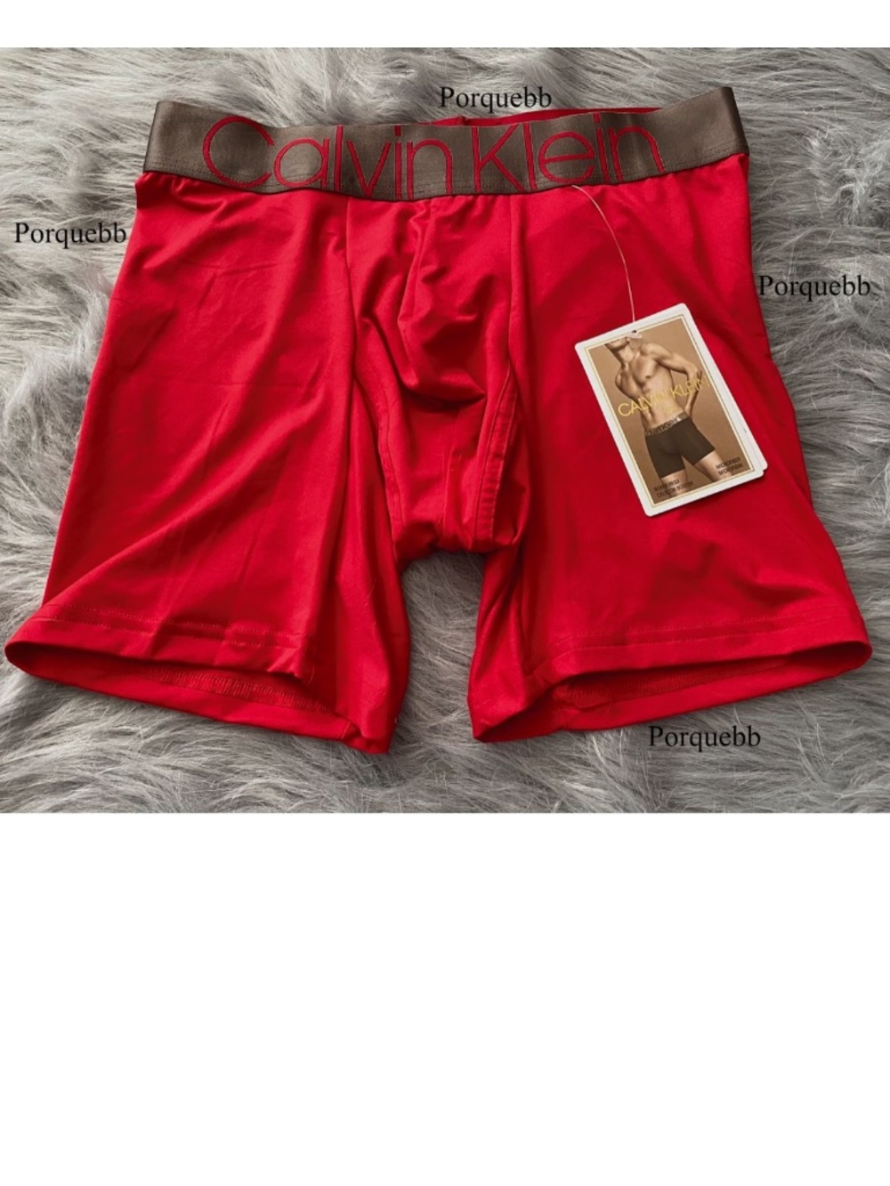 Calvin Klein ICON Logo Band Microfiber Red Boxer Brief Underwear NB2541 643 S